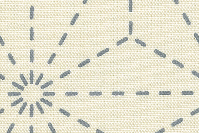 Sashiko cloth printed with Asanoha roll