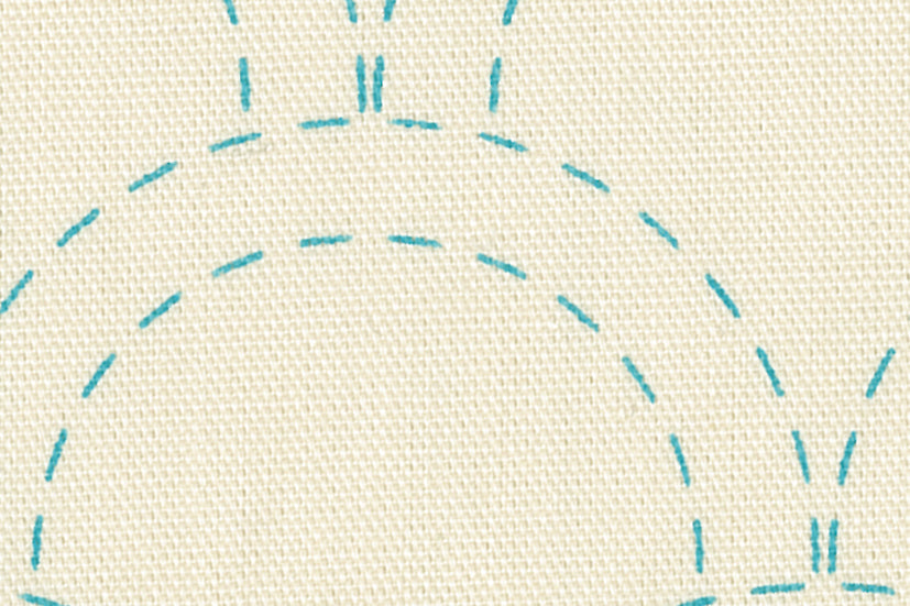 Sashiko Cloth Printed Classical Flow Pattern Roll