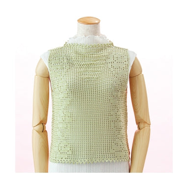 Rose Grid Drape Vest Knitting Pattern