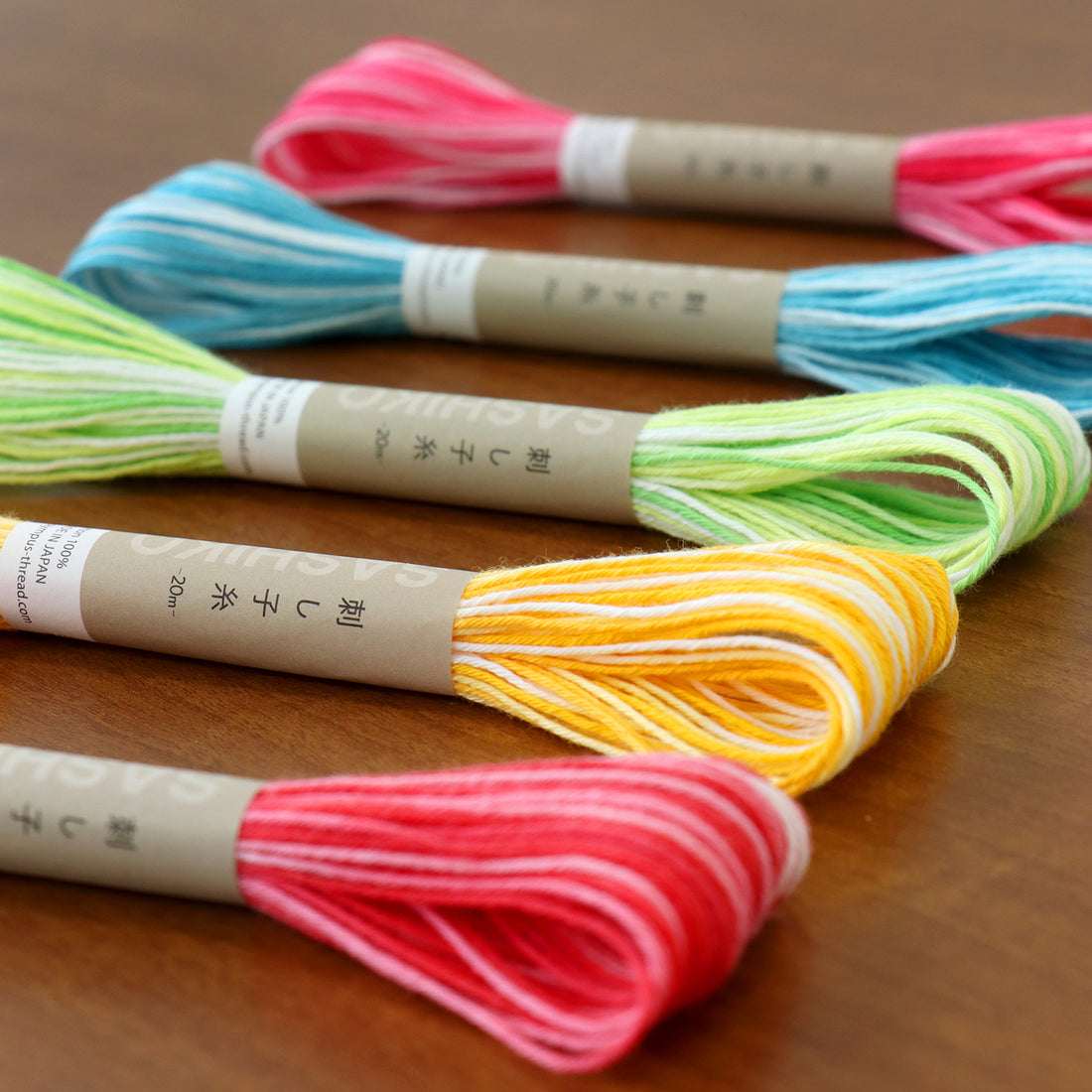 Sashiko thread shaded