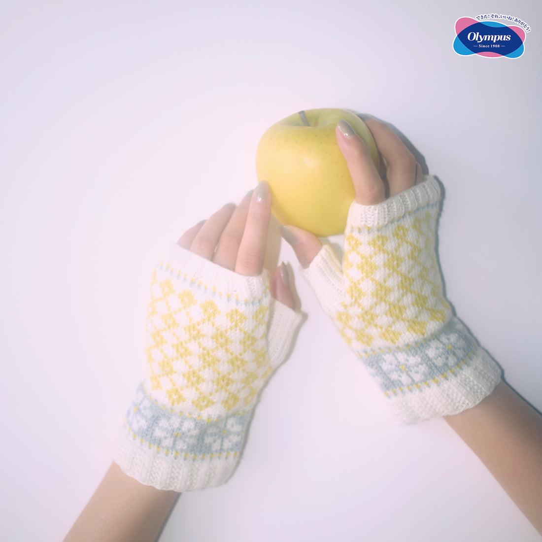 「編み込み指だしミトン」材料セット