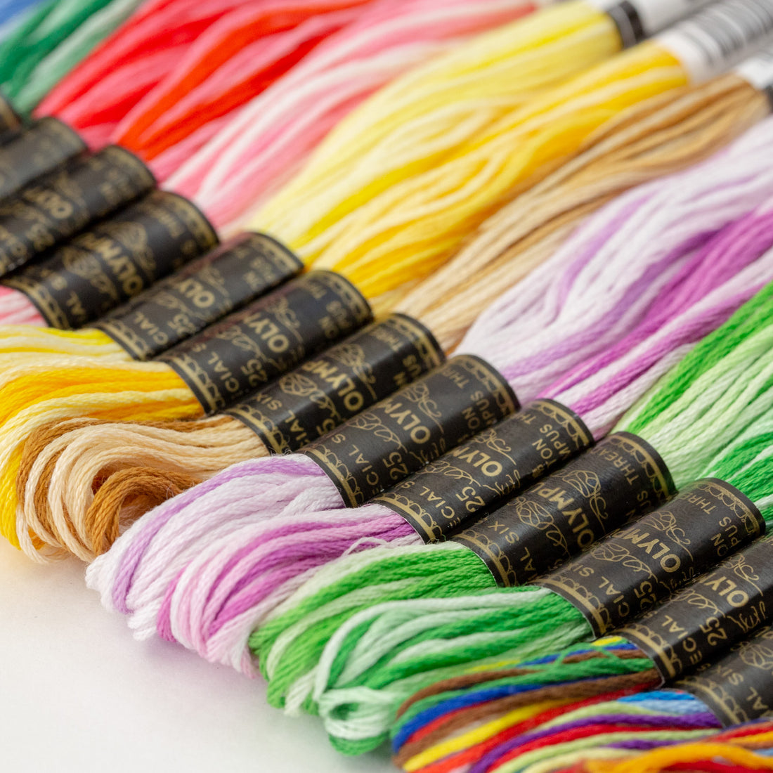 No. 25 embroidery thread, 8 colorful colors