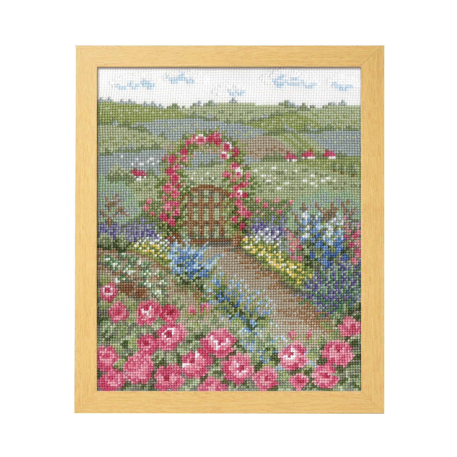 オリムパス クロスステッチ ししゅうキット オノエ・メグミ 7424 バラの花咲くピーターの庭