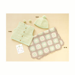 Milky Baby 3-piece set (vest, hat, blanket) knitting pattern