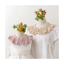 A cute detachable collar for parents and children to enjoy together - Knitting pattern for a round ruffled shawl