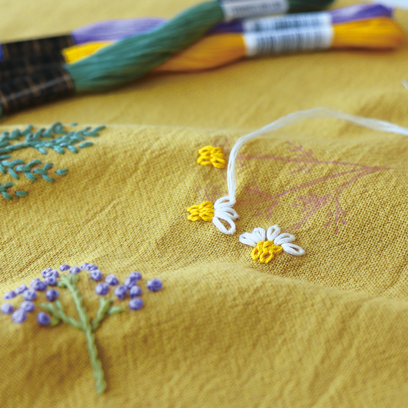 Antique French Embroidery Fabric Selection