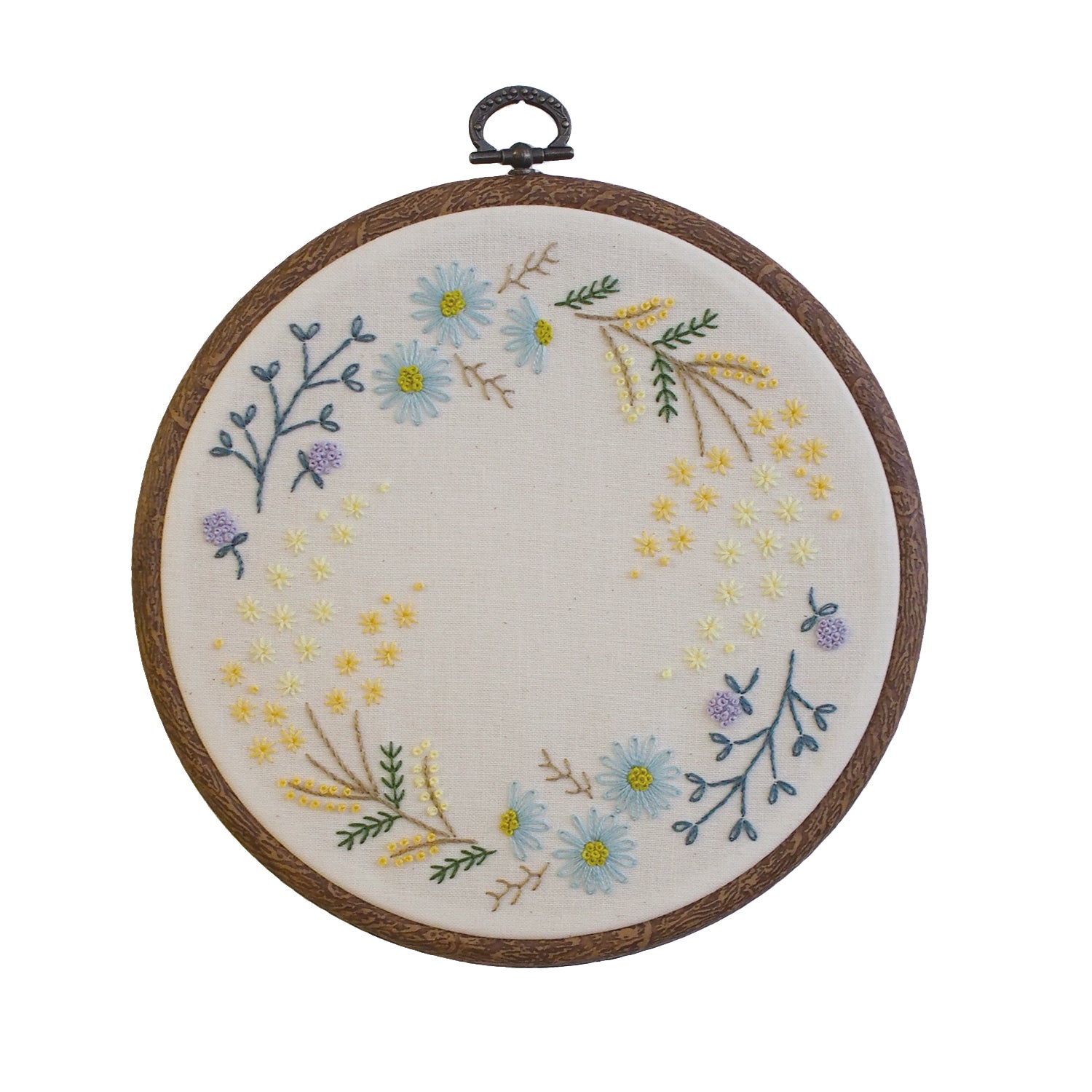 GARDEN PARTY French Embroidery Botanical Wreath GP-K13 Mimosa Wreath