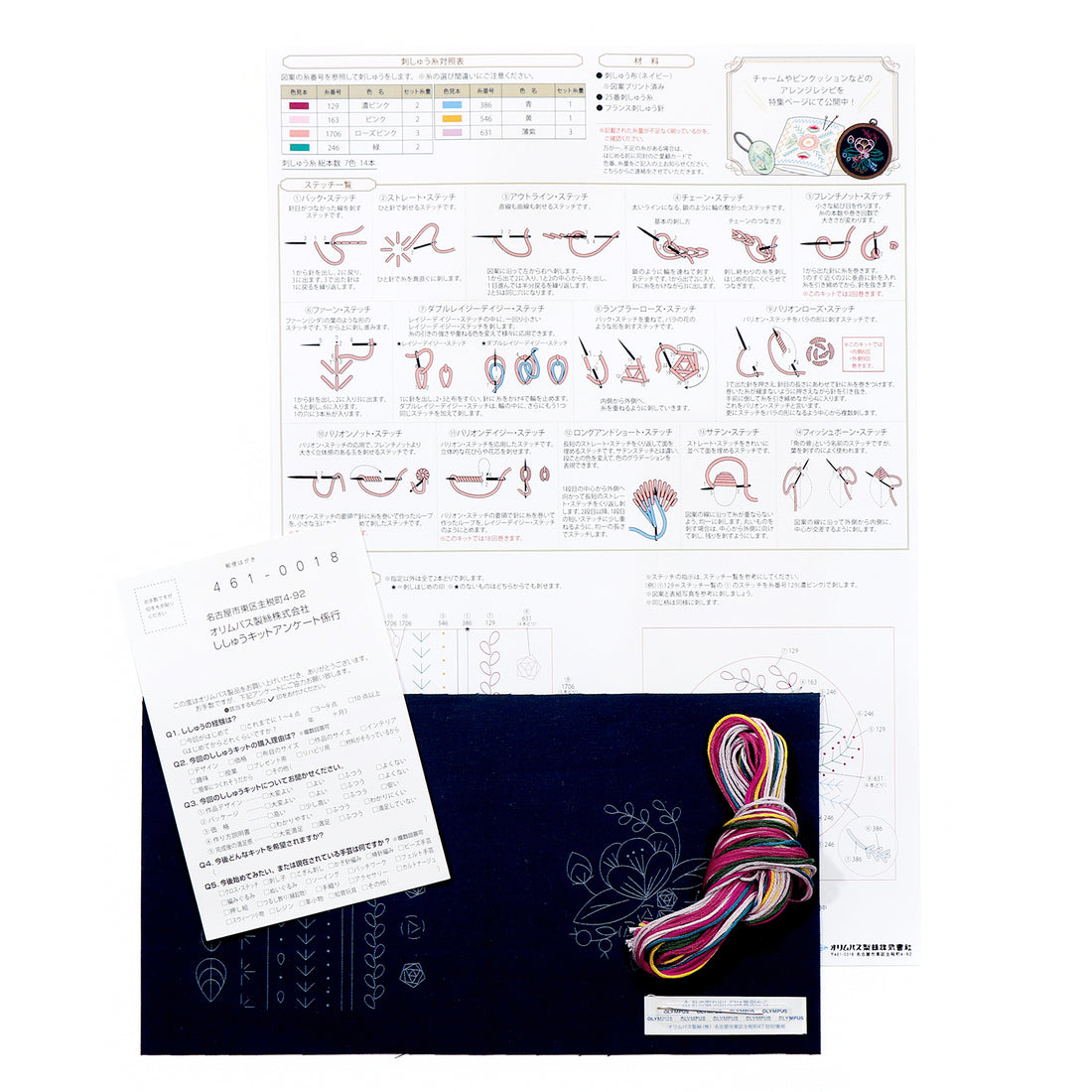 GARDEN PARTY(ガーデンパーティー) はじめてのフランス刺しゅう GP-K3 レッスンクロスLevel3