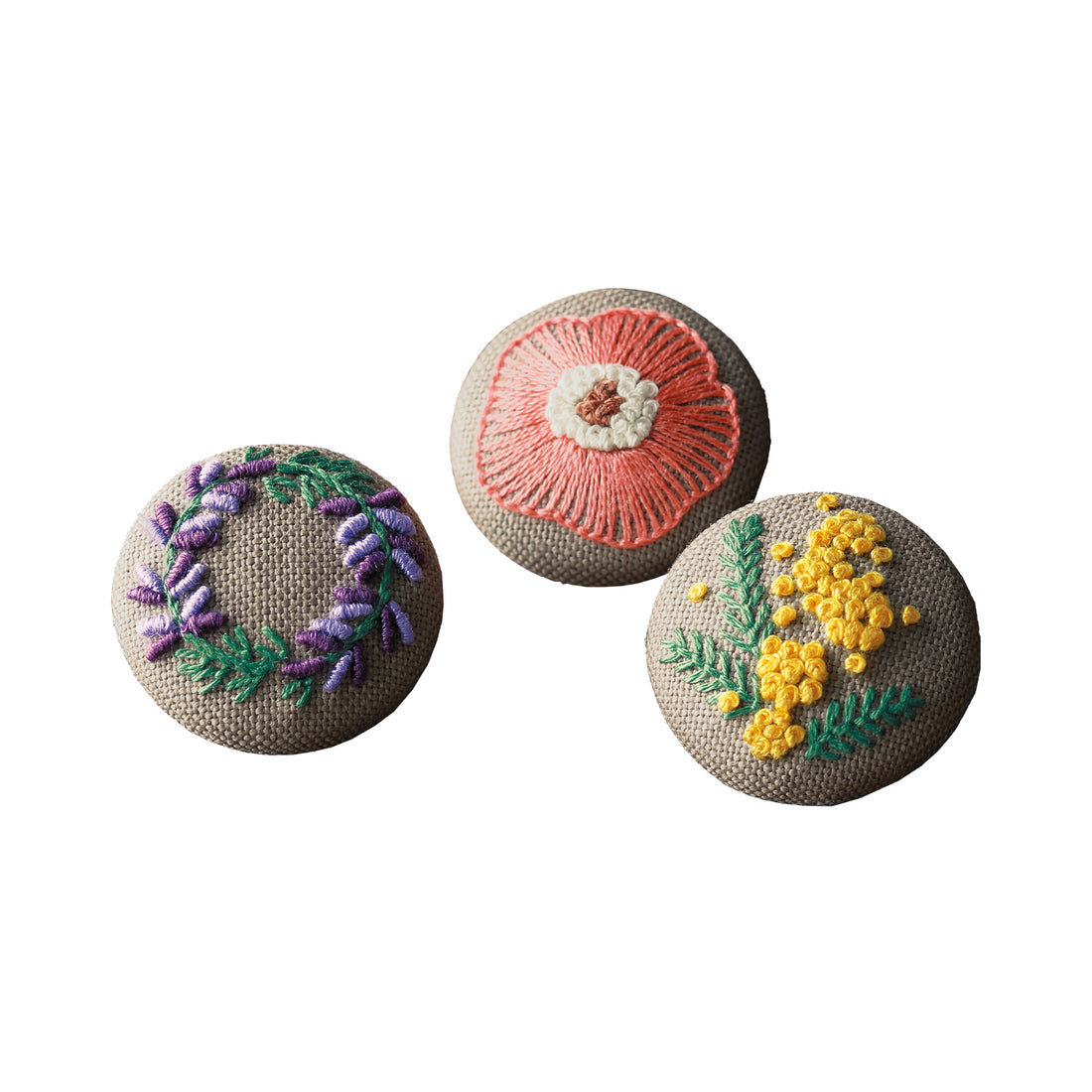 GARDEN PARTY(ガーデンパーティー) フランス刺しゅう くるみボタン GP-K5 レッスンクロスLevel2