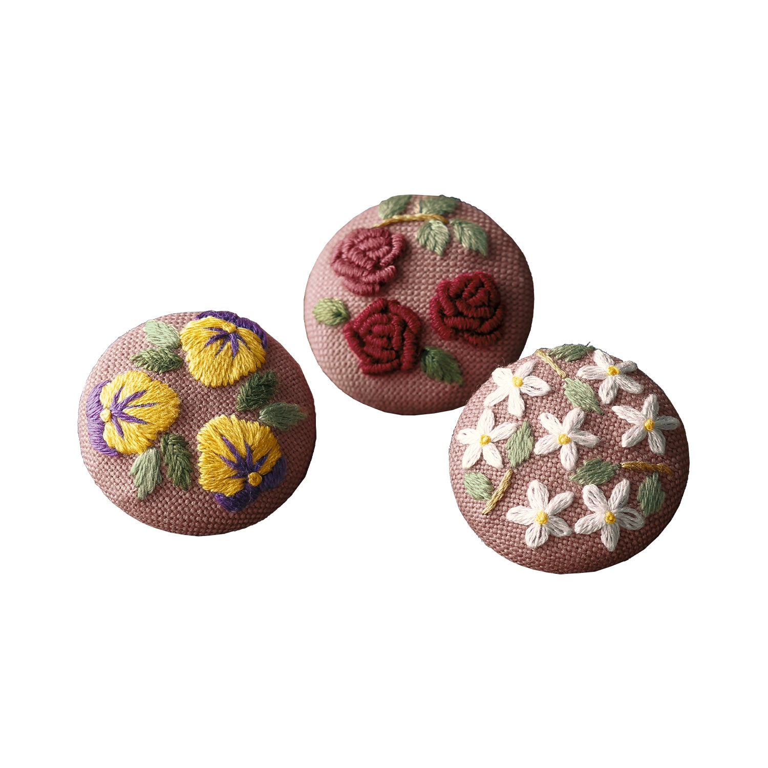 GARDEN PARTY French Embroidery Covered Button GP-K6 Lesson Cloth Level 3