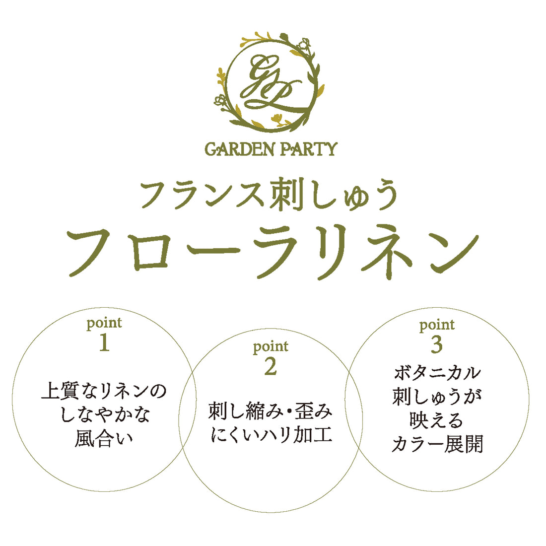 GARDEN PARTY(ガーデンパーティー) フローラリネン生地見本帳