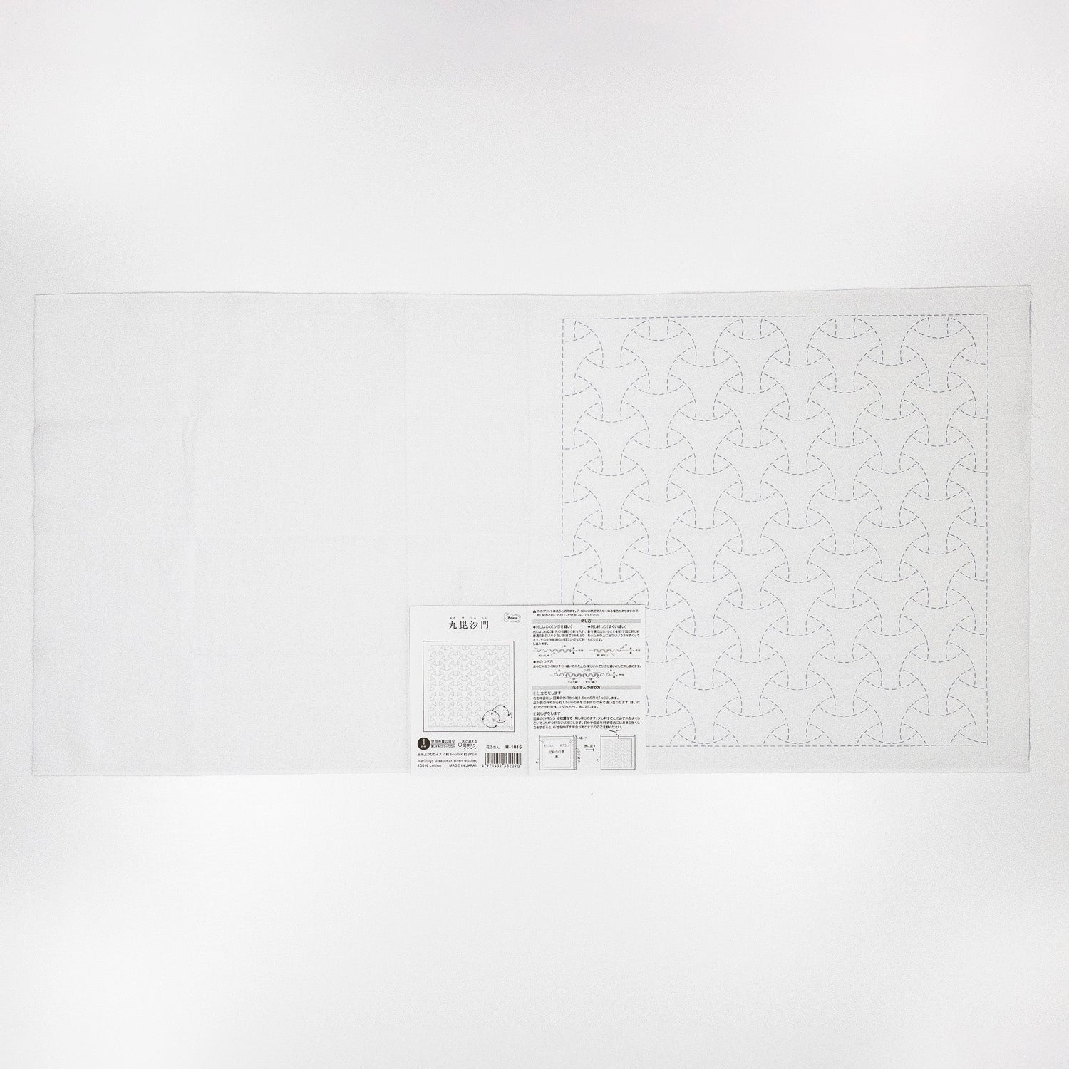 Sashiko Sampler H-1015 Maru-Bishamon (White)