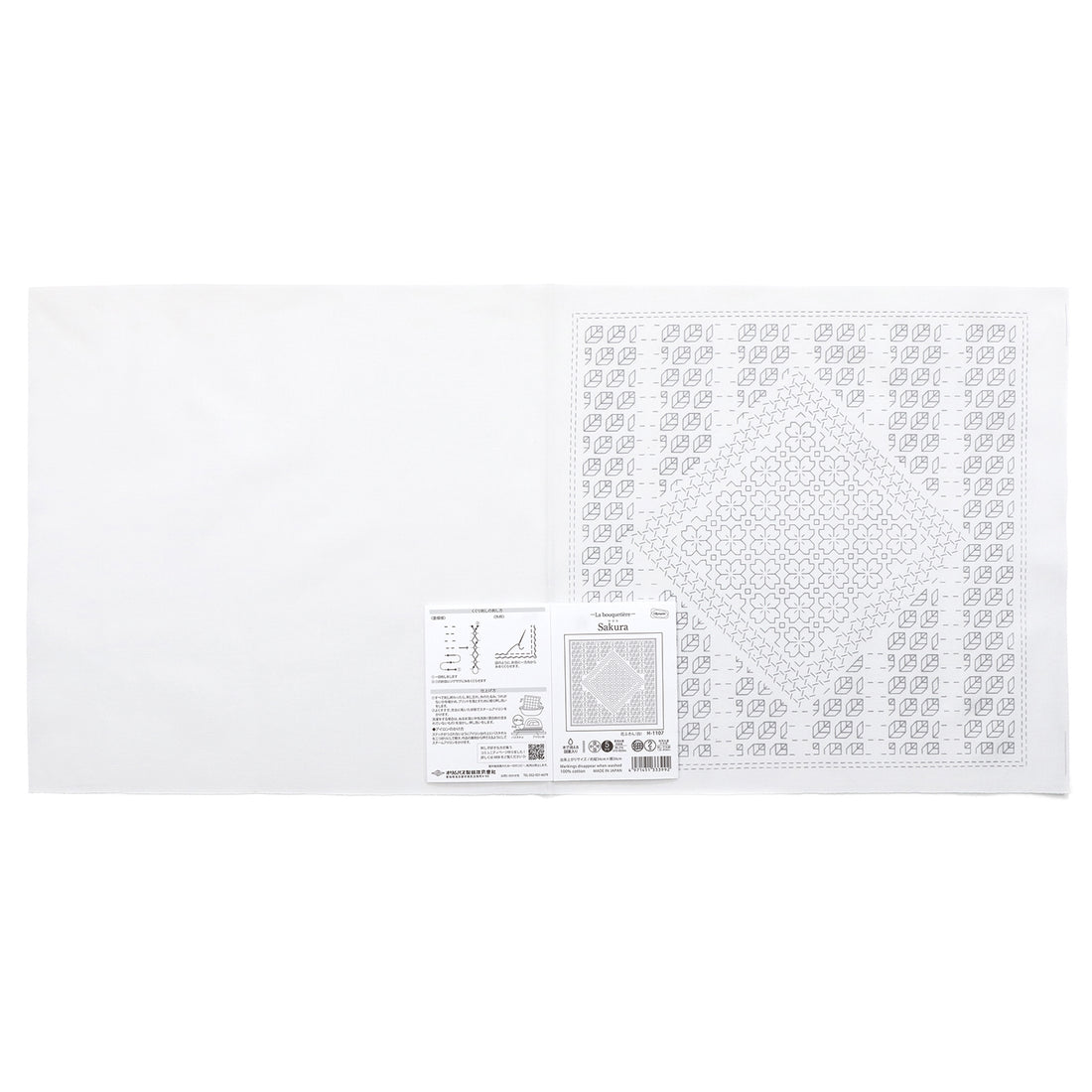 Sashiko Sampler H-1107 Sakura (White)