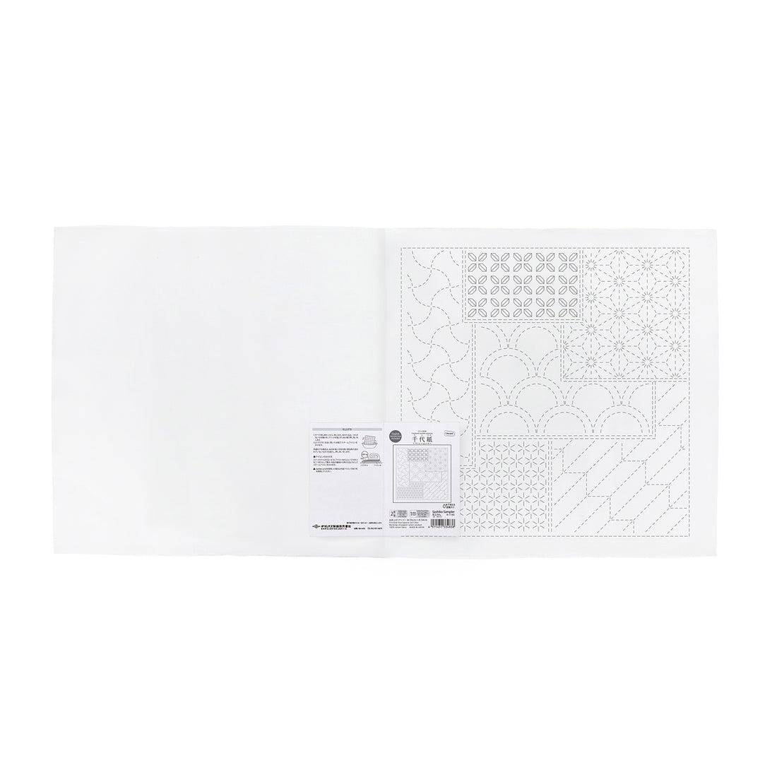 Sashiko Sampler H-1145 Chiyogami (White)