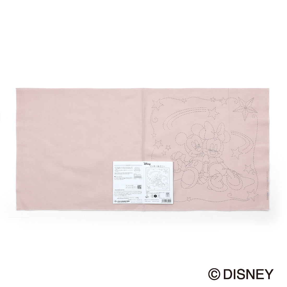 Flower Dishcloth H-3126 Mickey & Minnie (dark pink)