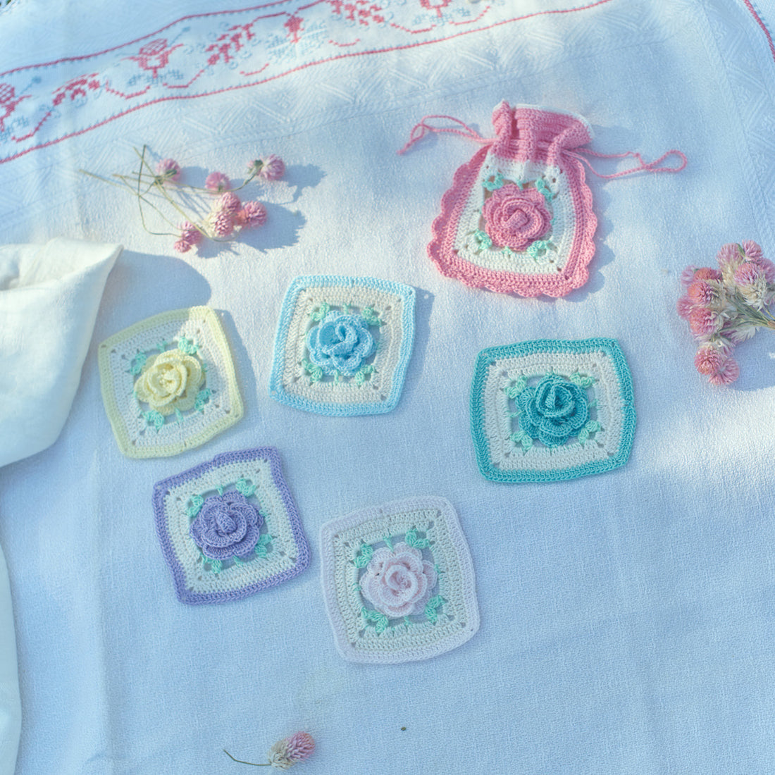 「ばらの推し色ポーチ」材料セット