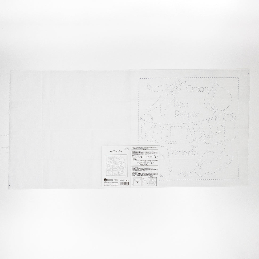 Sashiko Sampler 27 Vegetables (White)