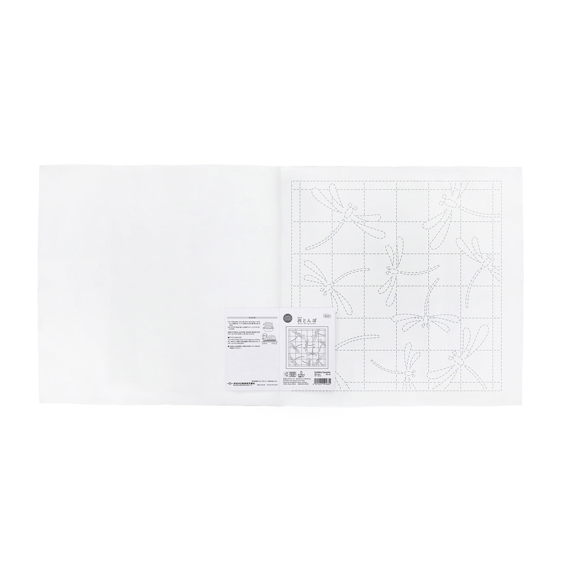 Sashiko Sampler 40 Red Dragonfly (White)