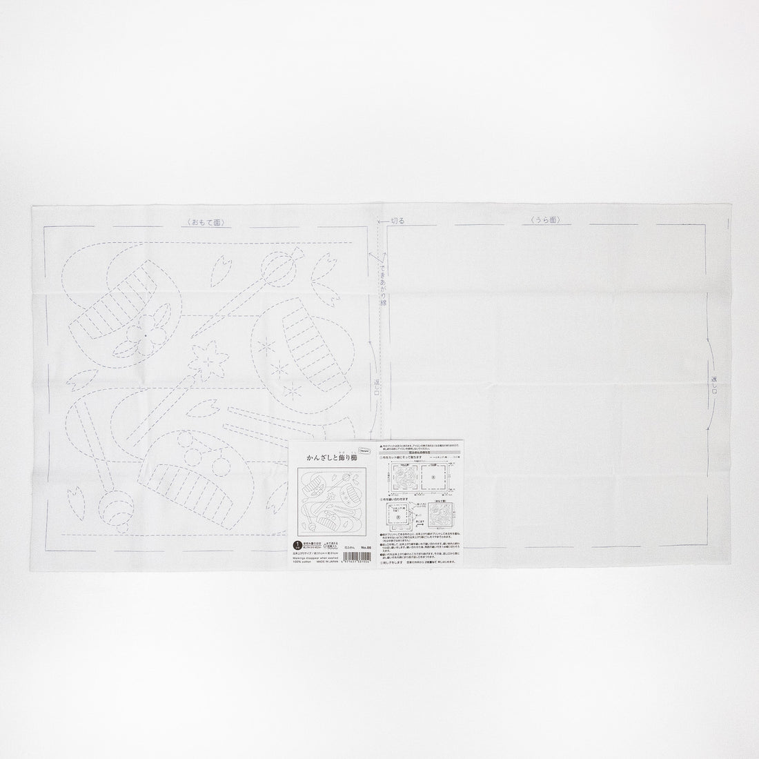 Sashiko Sampler 86 Hairpin and Decorative Comb (White)