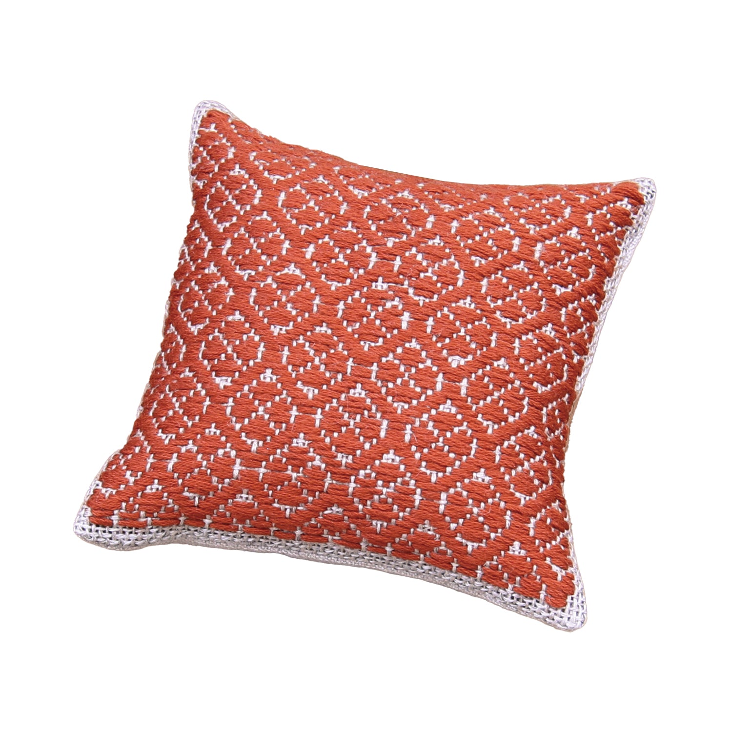 Kogin 62 Pincushion Four-leaf clover Red brick