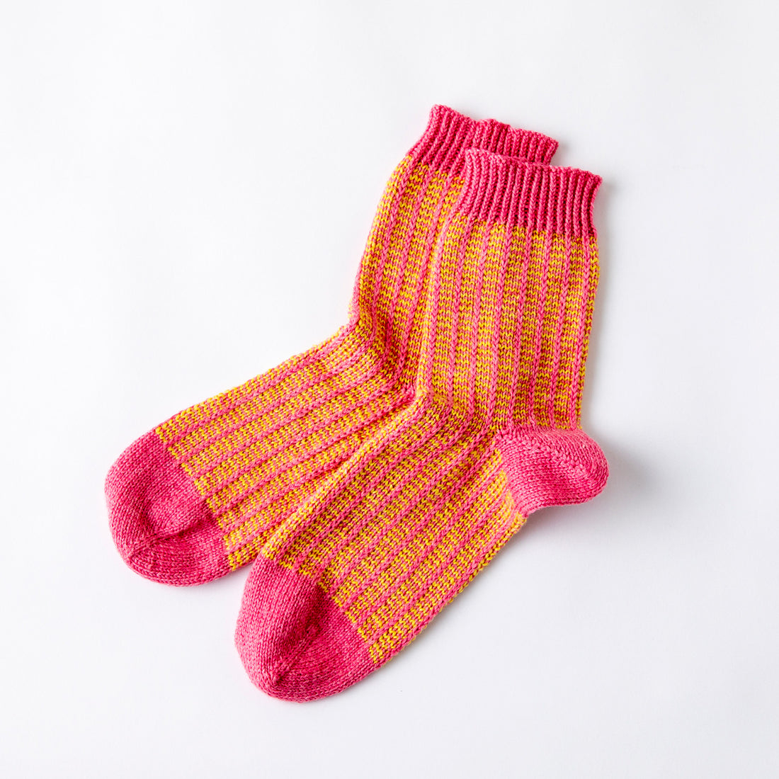 「編み込みストライプのソックス」材料セット