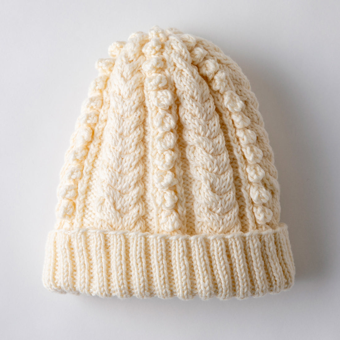 「ぽこぽこアラン帽子」材料セット