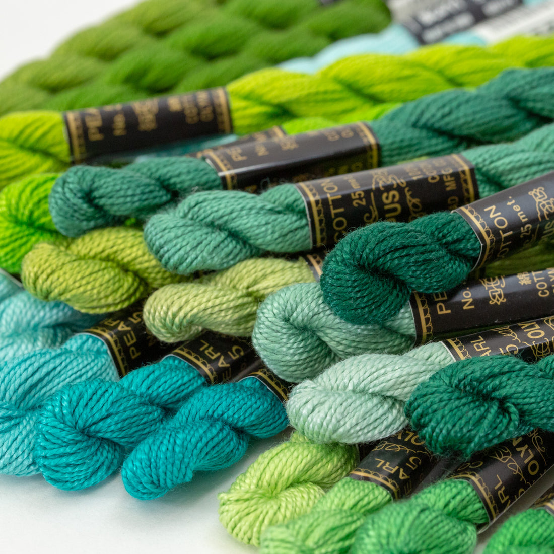 No. 5 embroidery thread, green