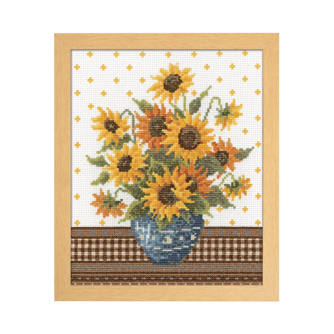 No.7481 Sunflower and blue-gray vase