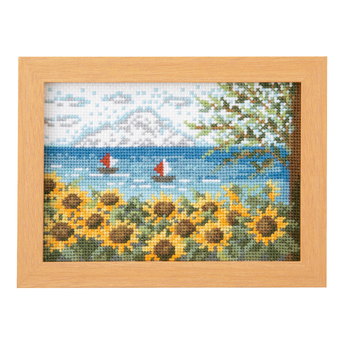 No.7548 August Sunflowers and the sea