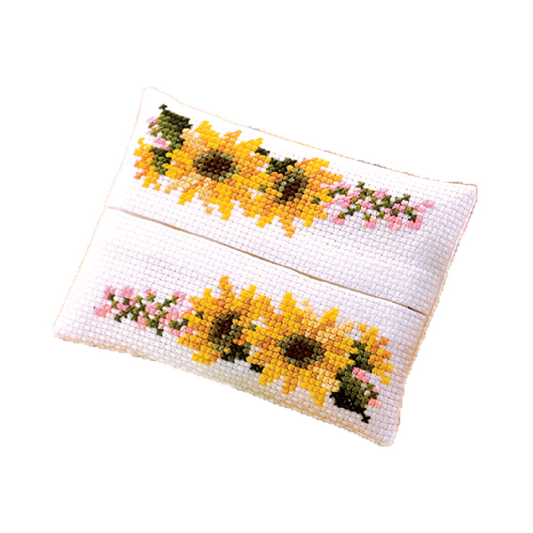 No.9016 Gentle floral embroidery accessory Tissue case Sunflower