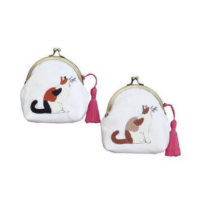 No.9068 Purse pouch Yawning kitty