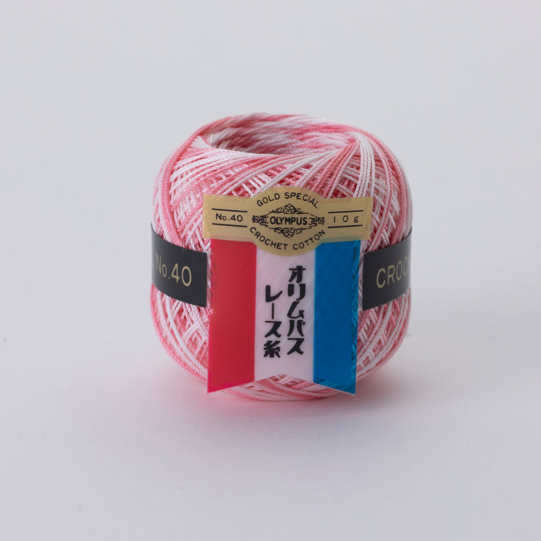 Gold Label No. 40 lace yarn, 10g ball, shaded
