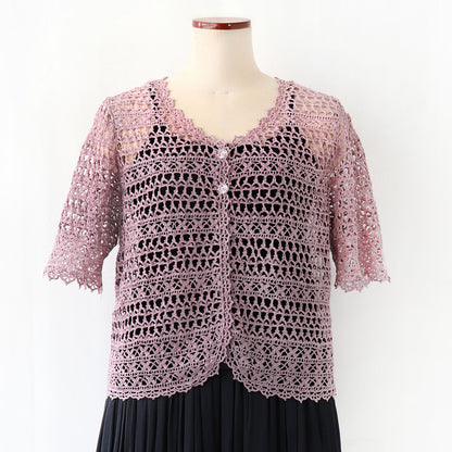 Openwork lace bolero knitting pattern