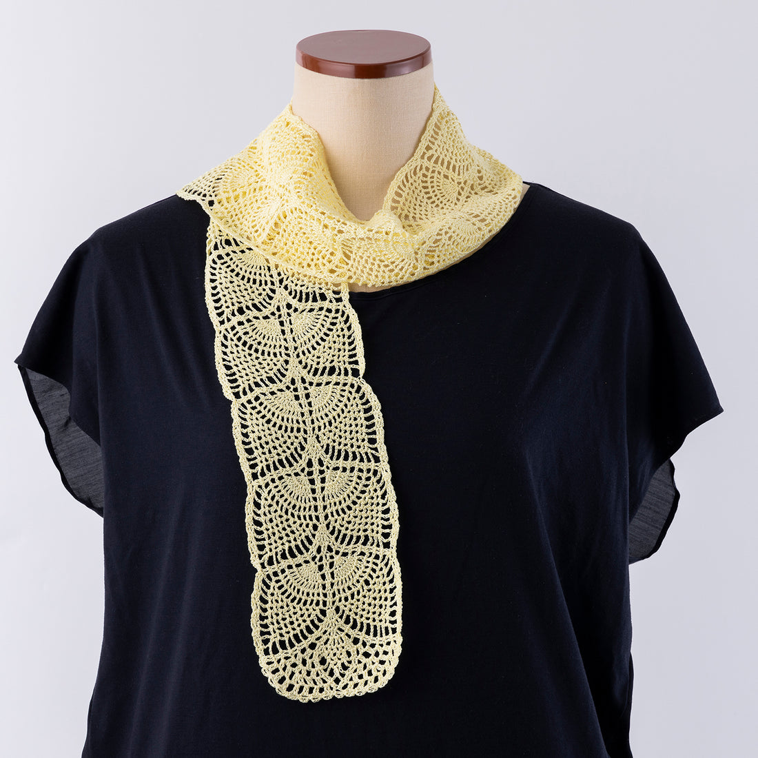 1 ball! Pineapple pattern mini scarf knitting pattern