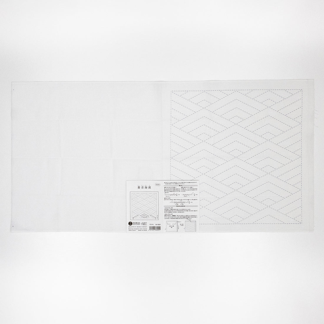 Sashiko Sampler H-1037 Hishi-Seigaiha (White)