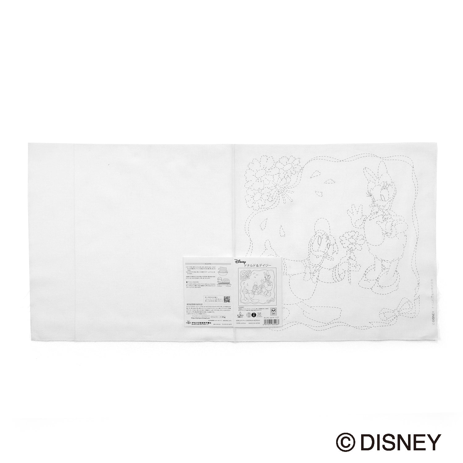 Flower Dishcloth H-1127 Donald &amp;amp; Daisy (white)