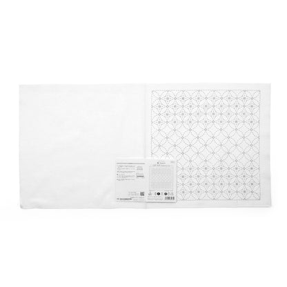 Sashiko Sampler H-1136 Shippou Tsunagi (White)