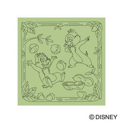 Sashiko Sampler H-8128 Chip &amp;amp; Dale (Japanese bush warbler)