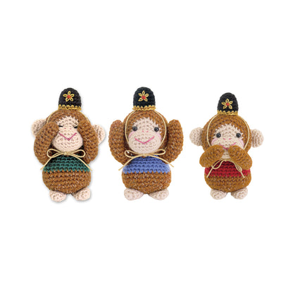 MK-70 Three Monkey Brothers (Amigurumi) - See no evil, hear no evil, speak no evil -