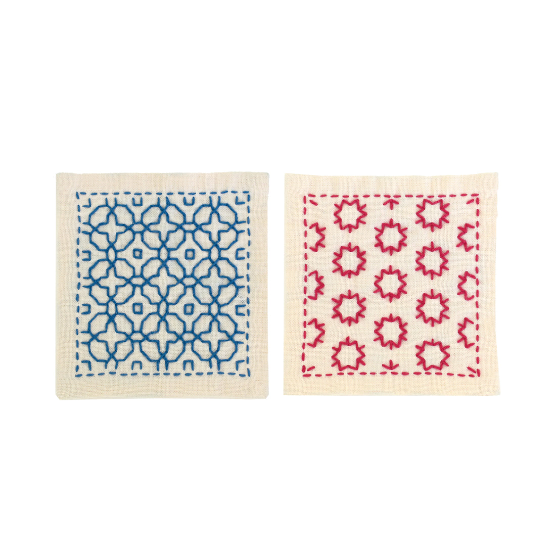 SK-297 Hitomezashi coaster (set of 2) Morning glory, Kompeitou