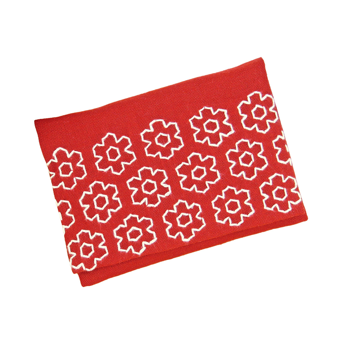 SK-301 Pocket tissue case with Hitomezashi, flower