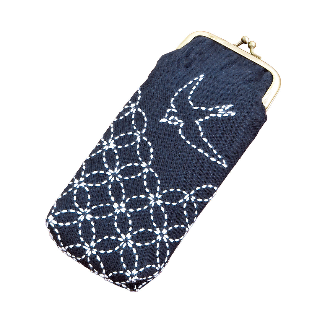 SK-308 Pouch with Swallow and Shippo-Tsunagi