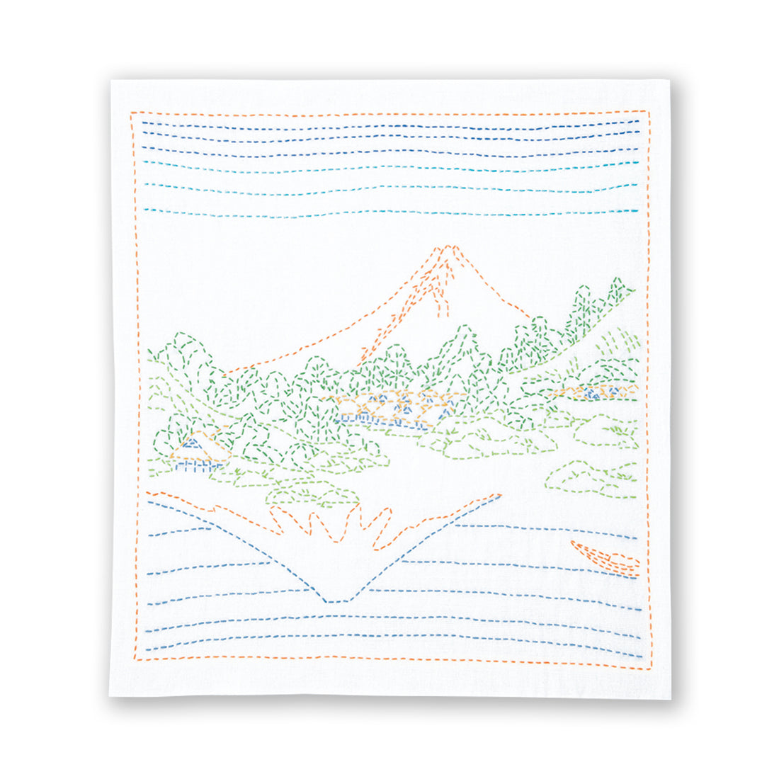 SK-410 Mt. Fuji reflected in Lake Kawaguchi in Kai Province