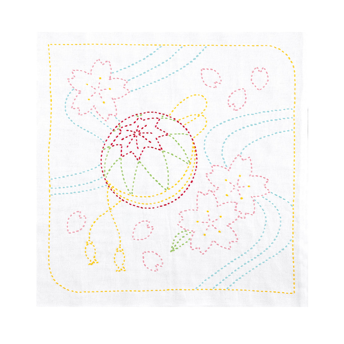 SK-484 Cherry Blossoms and Temari (White)