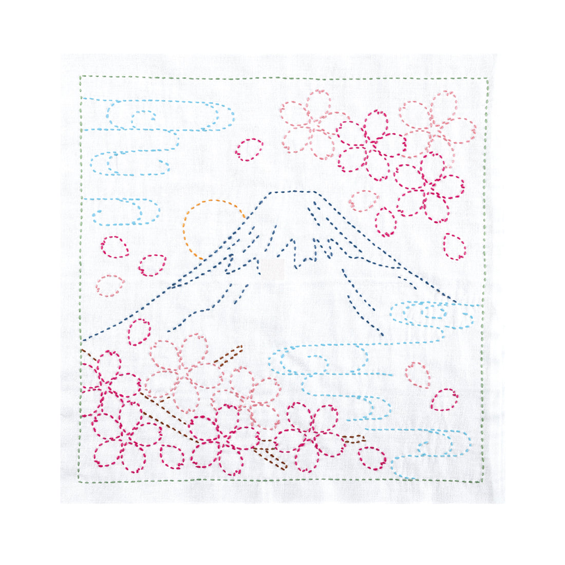 SK-485 Fuji and Cherry Blossoms (White)