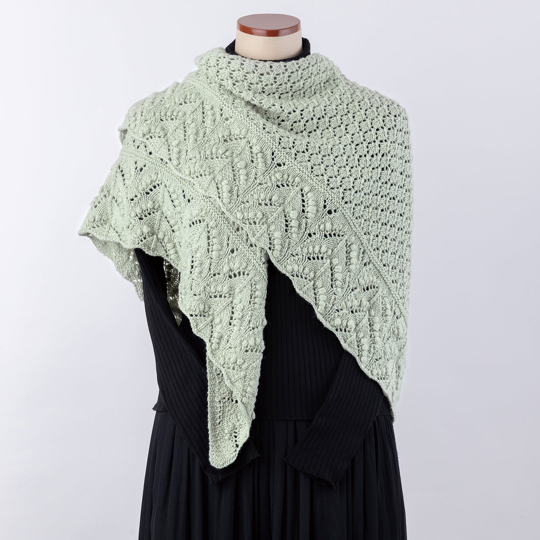 Lily of the valley triangular shawl knitting pattern