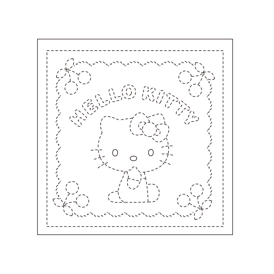 Flower Dish Cloth 60 Hello Kitty and Cherries