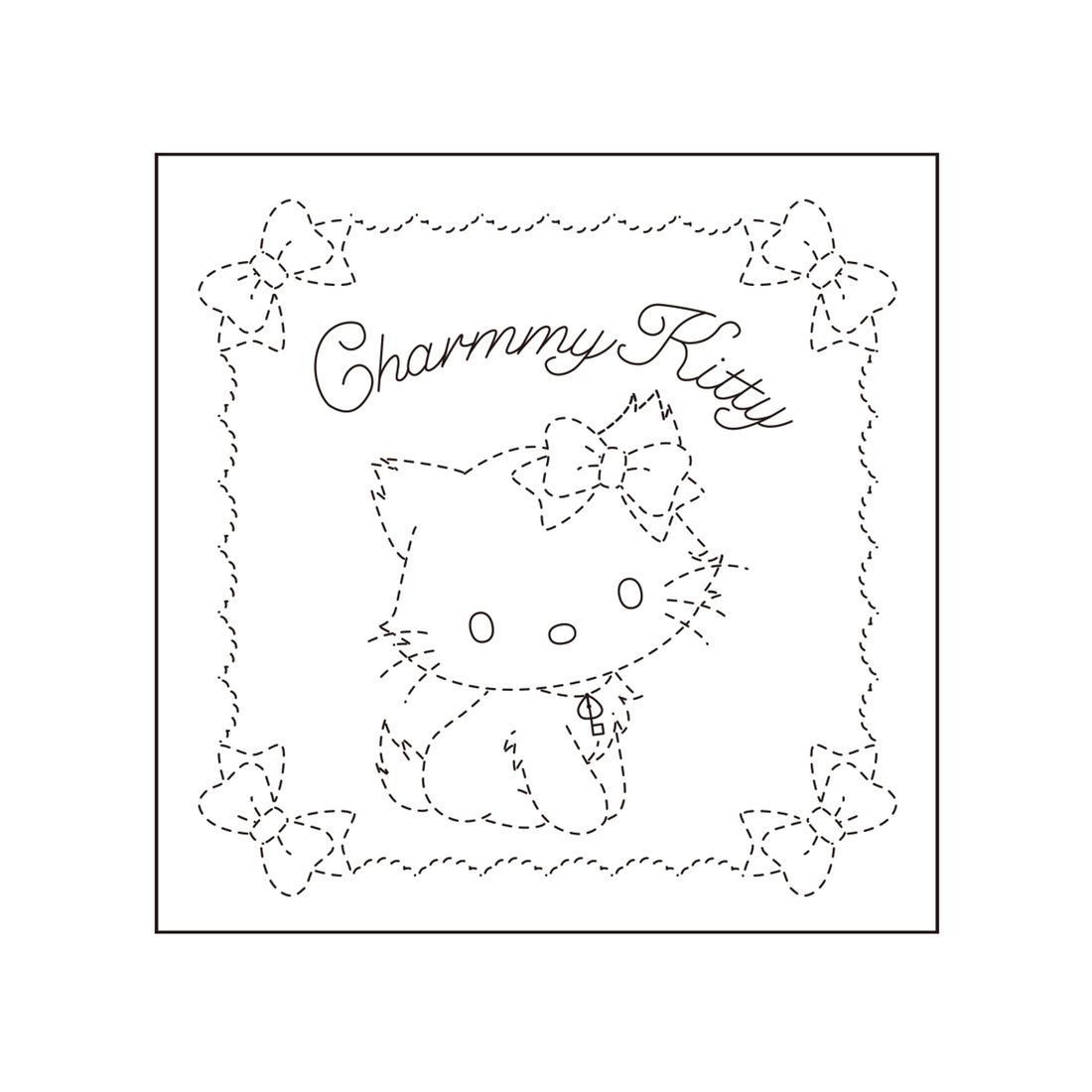 Flower Dishcloth 76 Charmy Kitty Ribbon