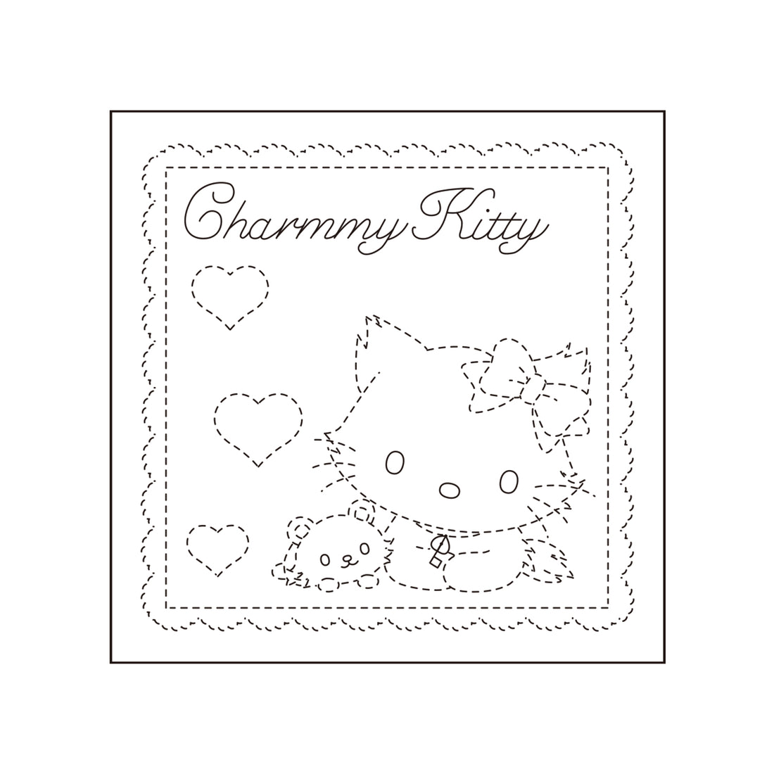 Flower Dishcloth 77 Charmy Kitty Heart