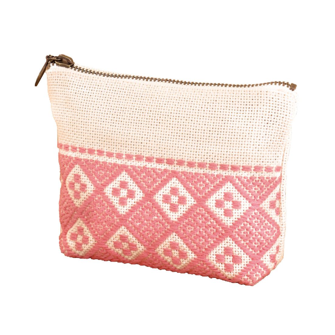 Kogin 26 Pouch Four Flowers (Beige)